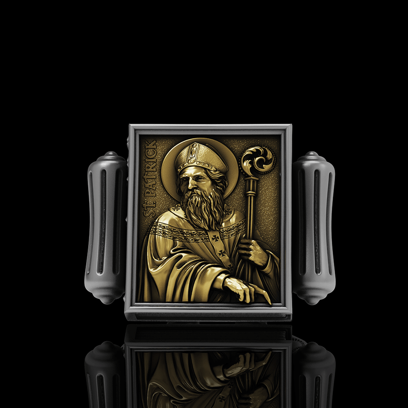 St. Patrick Book Sterling Silver Ring