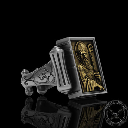 St. Patrick Book Sterling Silver Ring