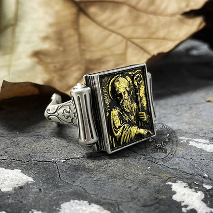 St. Patrick Book Sterling Silver Ring