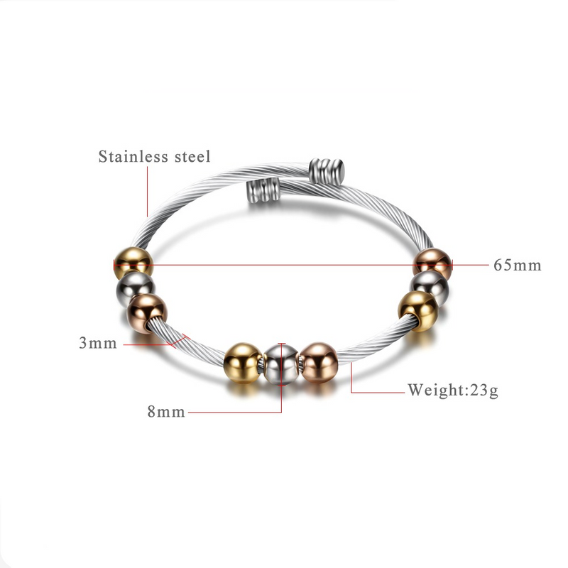Stainless Steel Bracelet in Gold and Silver Colour / Bracelet in Original Style