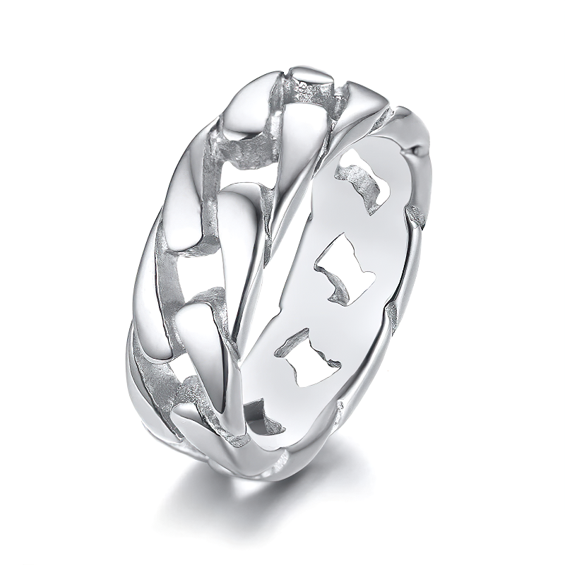 Stainless Steel Chain Link Ring / Jewellery for and