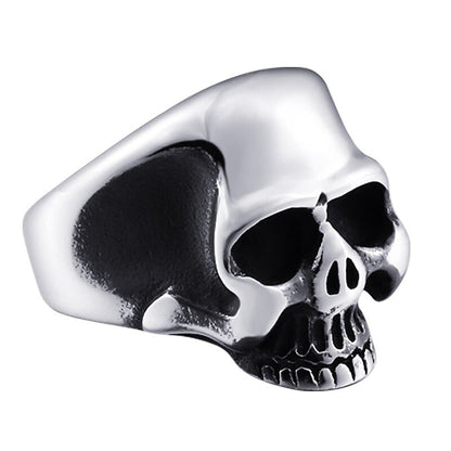 Stainless Steel Skull Ring / Alternative High Polished Jewelry