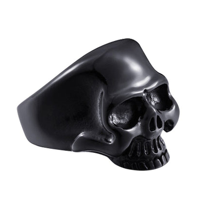 Stainless Steel Skull Ring / Alternative High Polished Jewelry