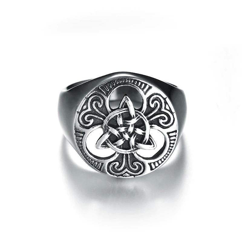 Stainless Steel Ring for and / Amulet Celtics Knot