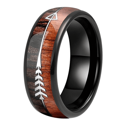 Stainless Steel Rings With Arrow / Wood Pattern Ring for and / Cool Jewelry