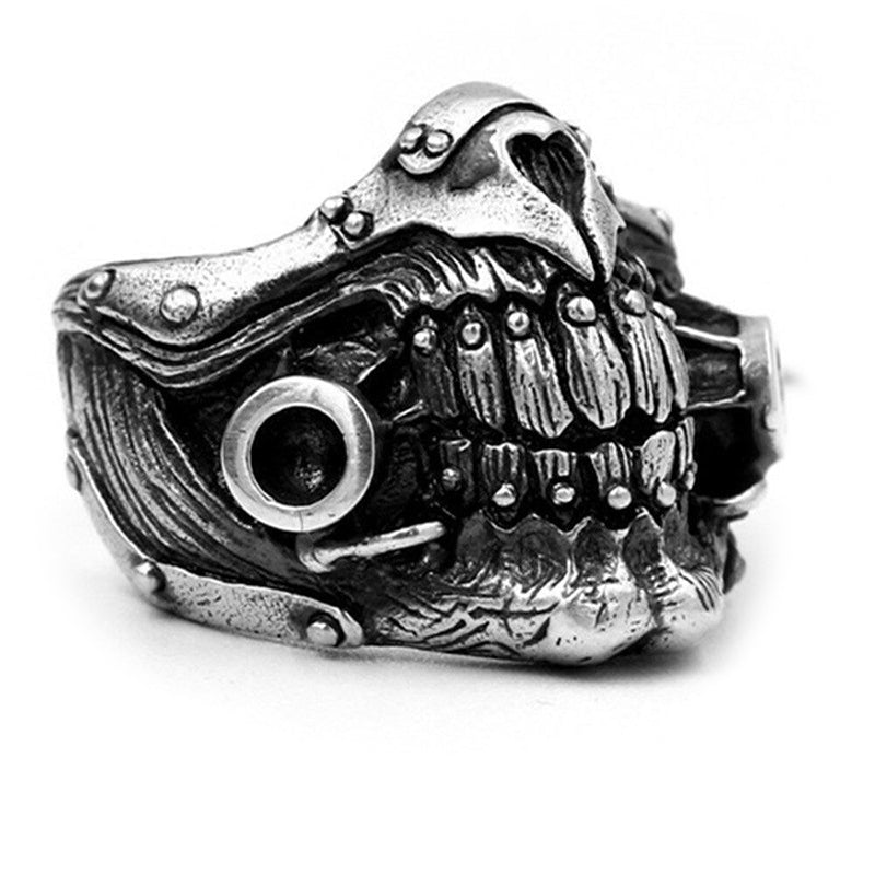 Stamp Punk Rock Mad Max Immortal Joe Mask Ring / Hollow Out Rings for &