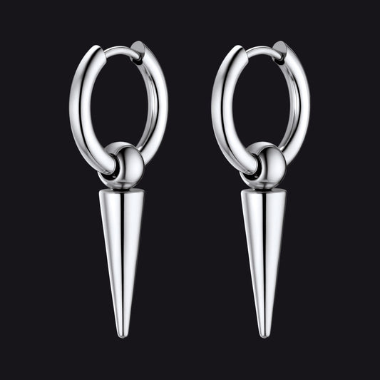 Long Spike Dangle Hoop Earrings for