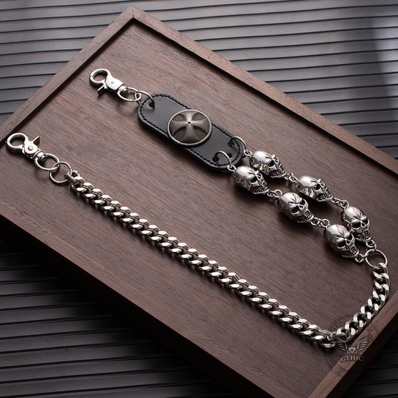 Street Punk Style Skull Biker Alloy Pants Chain