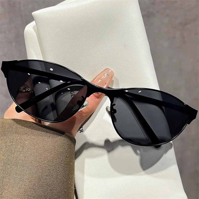 Street Y2k Metal Frame Cat-eye Retro Sunglasses