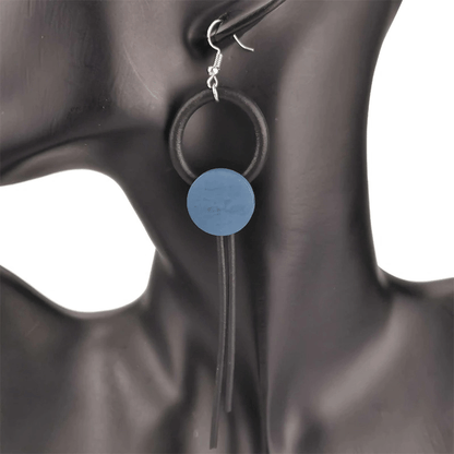 Stylish Design Wood Long Earrings for / Gothic Female Rubber Jewelry