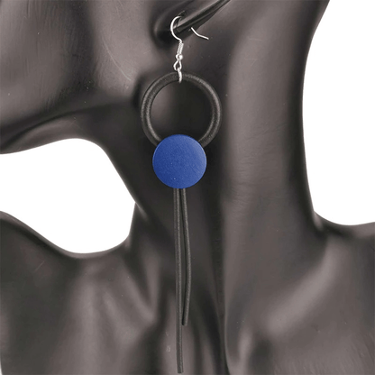 Stylish Design Wood Long Earrings for / Gothic Female Rubber Jewelry