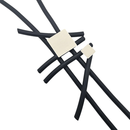 Stylish Long Statement Necklaces for / Square Wood Pendant Necklace / Rubber Accessories