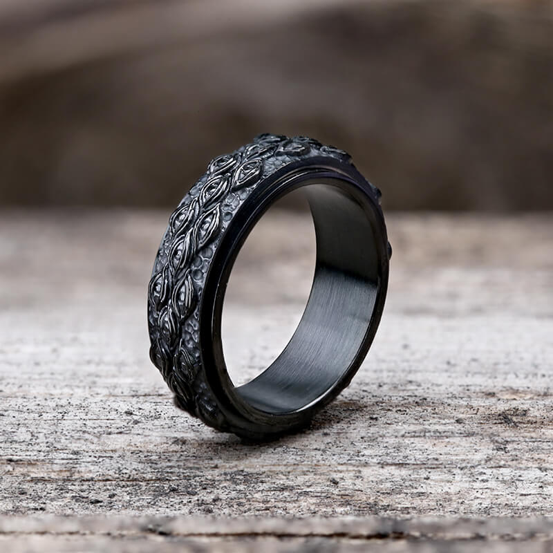 Stylish Eye of Providence Stainless Steel Spinner Ring