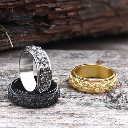 Stylish Eye of Providence Stainless Steel Spinner Ring