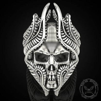 Tentacles Sterling Silver Skull Ring