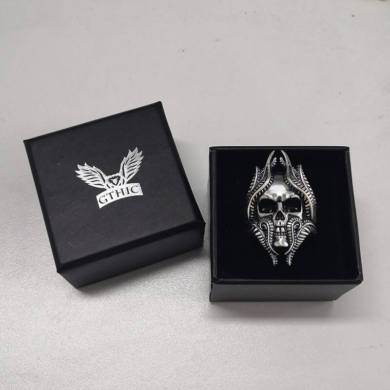 Tentacles Sterling Silver Skull Ring