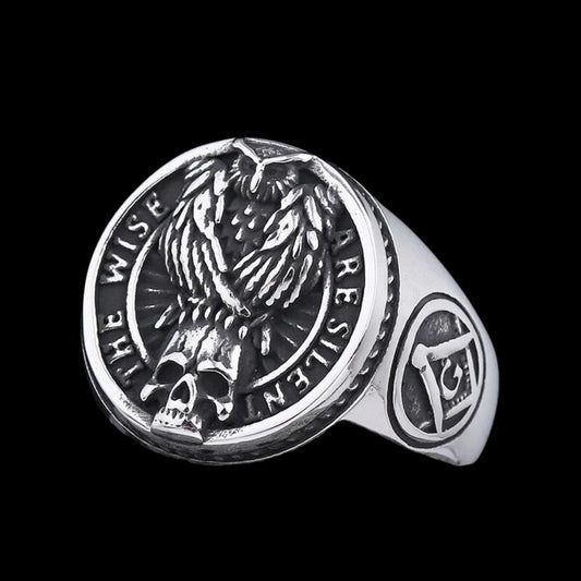 The Wise Are Silent Skull Ring