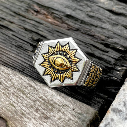 The All-seeing Eye of God Sterling Silver Masonic Ring