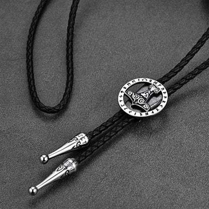 Viking Thor's Hammer Bolo Tie for
