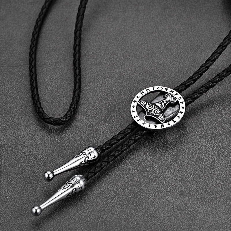Viking Thor's Hammer Bolo Tie for