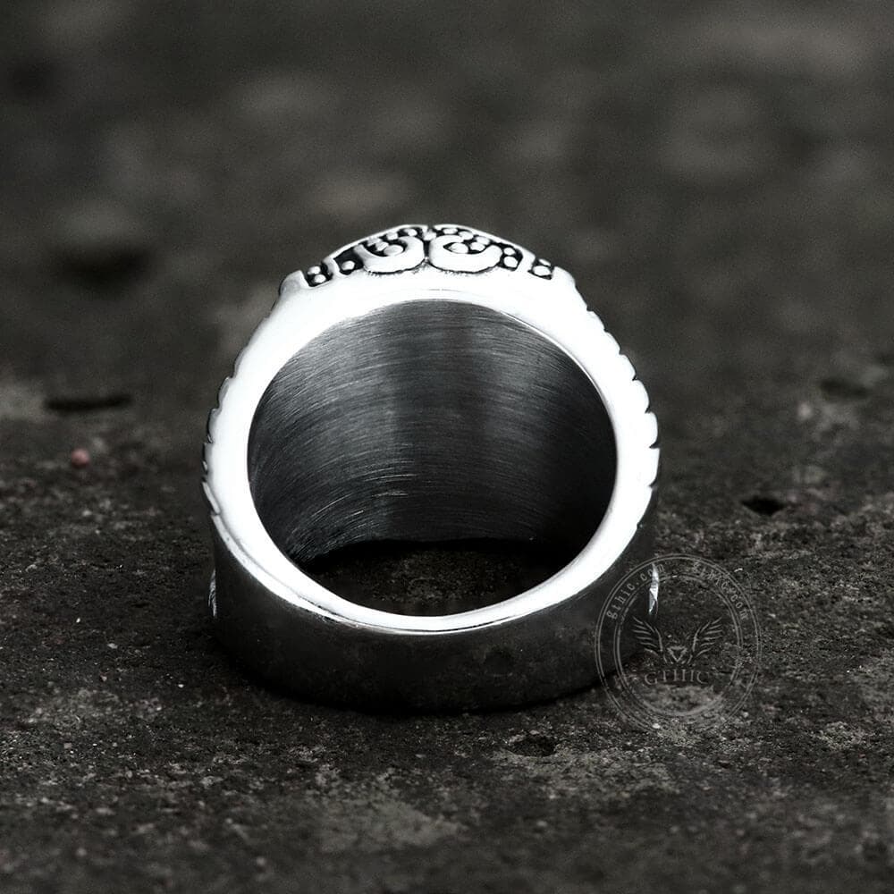 Thor's Hammer Rune Stainless Steel Viking Ring