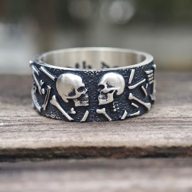 Till Death Do Us Part Sterling Silver Couple Ring