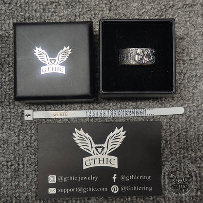 Till Death Do Us Part Sterling Silver Skeleton Ring