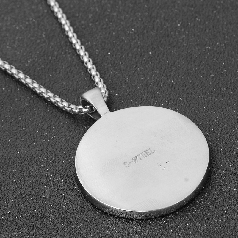 Titanium Stainless Steel Zodiac Signs Amulet / Punk Style Pendant Necklace