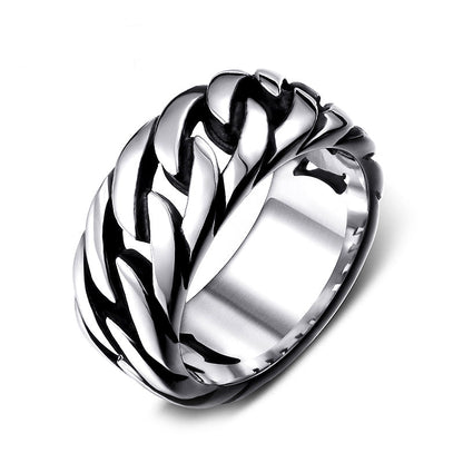 Titanium Steel Biker Chain Ring / Personality Retro Stainless Steel Jewelry