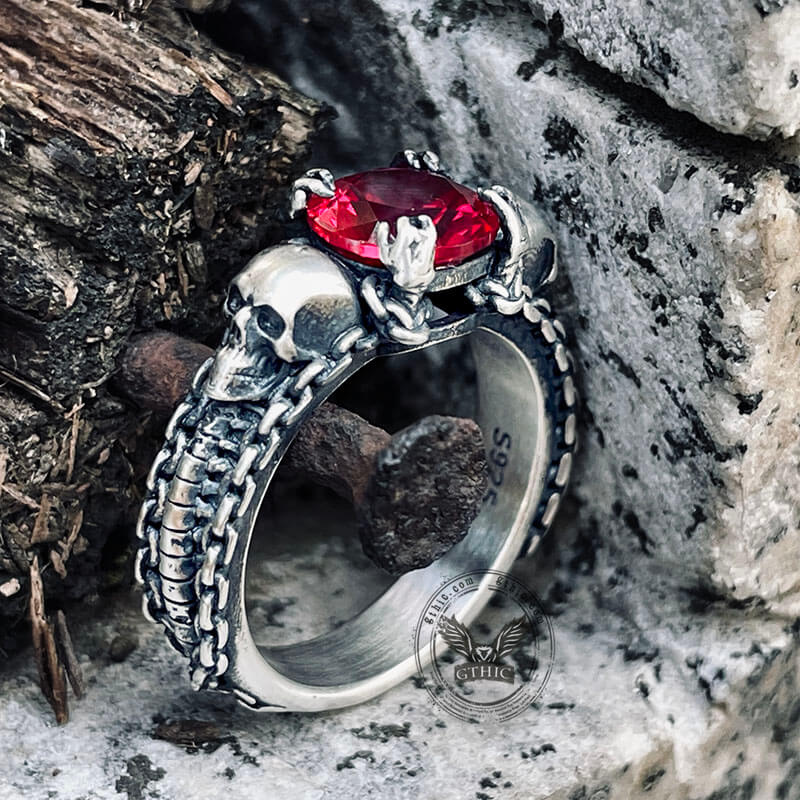 Treasure Keeper Sterling Silver Skull Ring