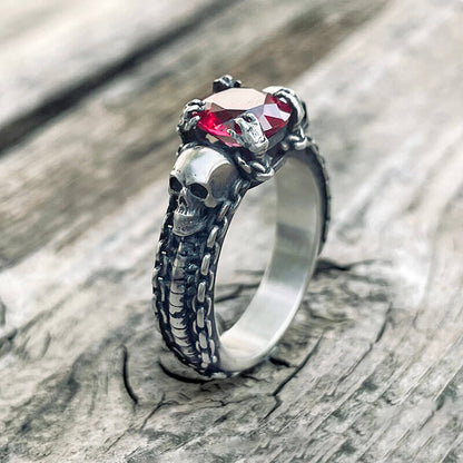 Treasure Keeper Sterling Silver Skull Ring