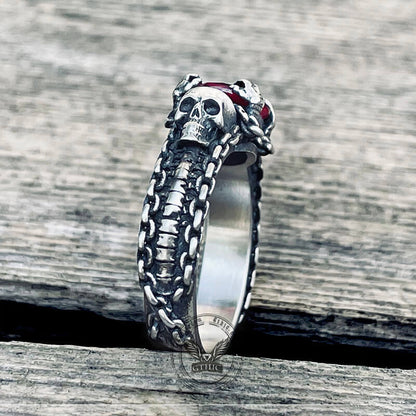 Treasure Keeper Sterling Silver Skull Ring