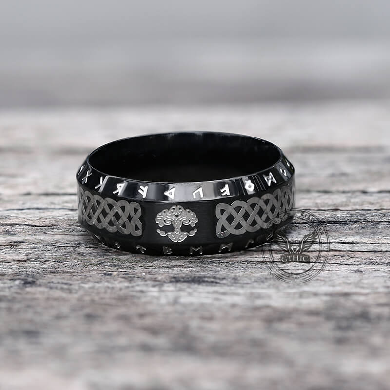 Tree of Life Knot Stainless Steel Band Ring