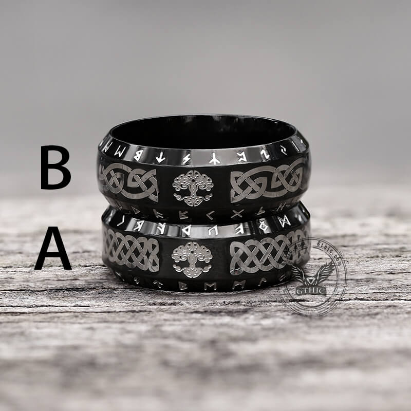 Tree of Life Knot Stainless Steel Band Ring