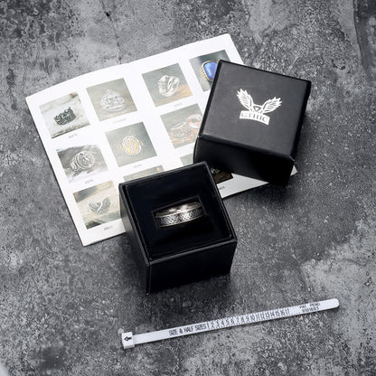 Tree of Life Knot Sterling Silver Viking Band Ring