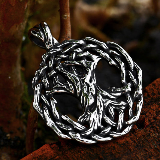 Tree of Life Yggdrasil Stainless Steel Viking Pendant