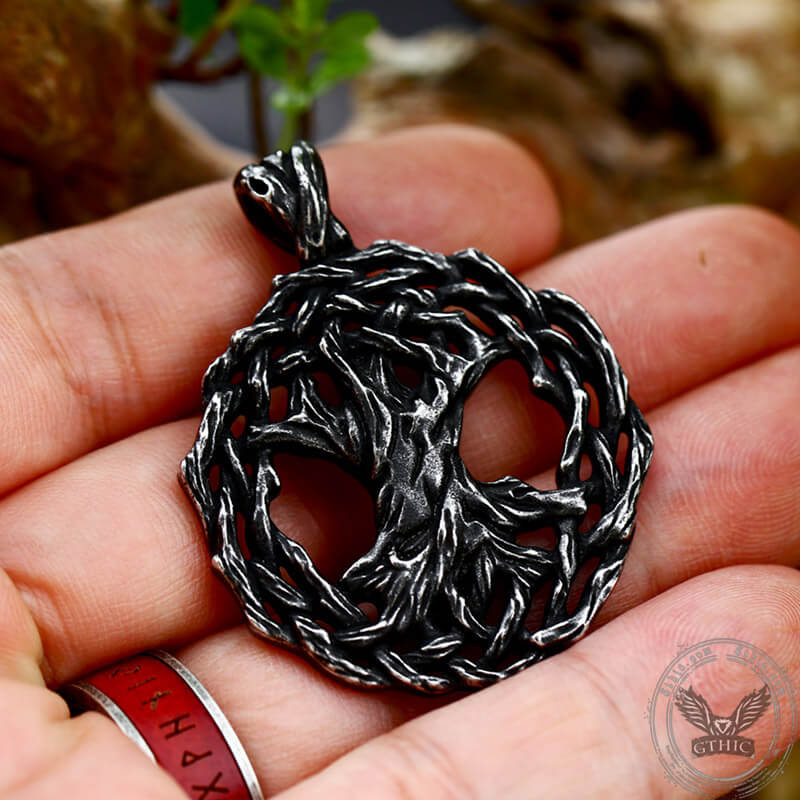 Tree of Life Yggdrasil Stainless Steel Viking Pendant
