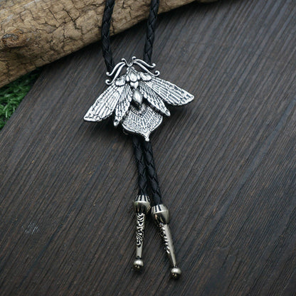 Moth Gothic Zinc Alloy Bolo Tie