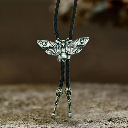 Moth Gothic Zinc Alloy Bolo Tie