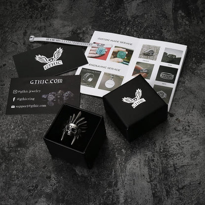 Tribal Chief Sterling Silver Skull Ring