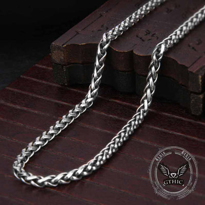 Twist Sterling Silver Chain Necklace