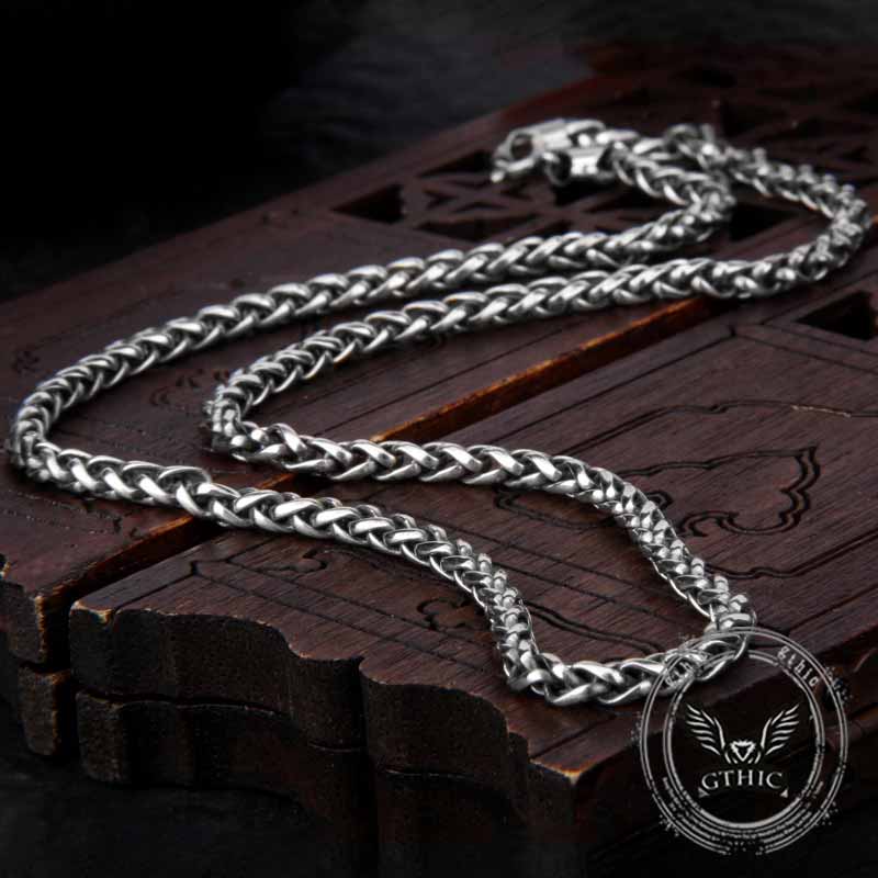 Twist Sterling Silver Chain Necklace