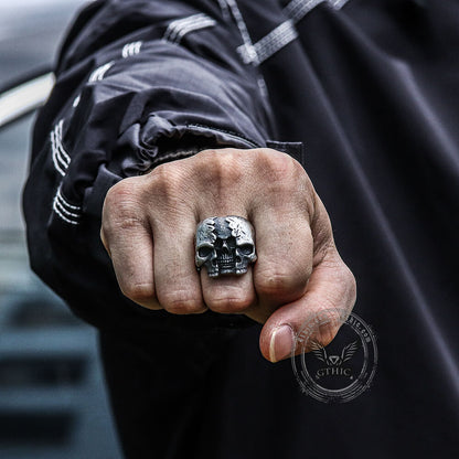 Two-face Stainless Steel Skull Ring