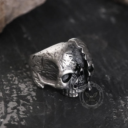 Two-face Stainless Steel Skull Ring