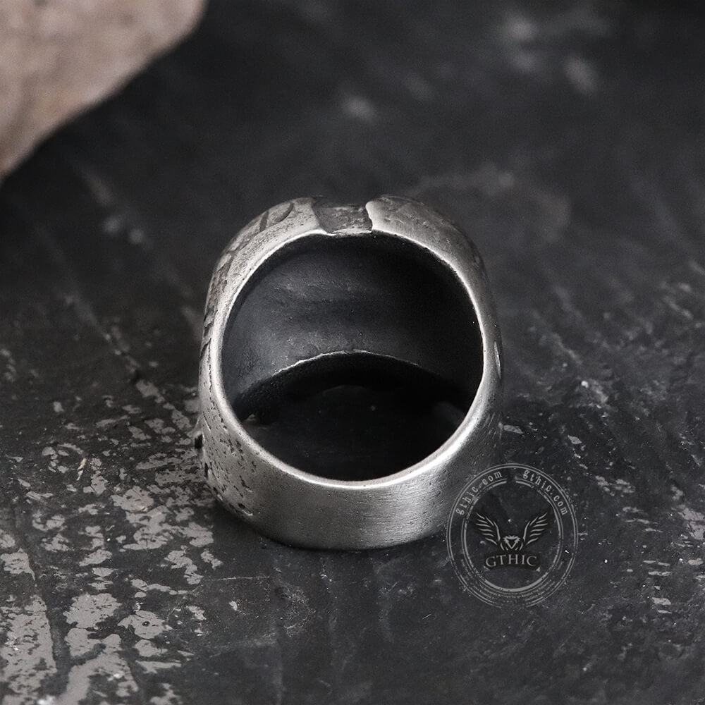 Two-face Stainless Steel Skull Ring