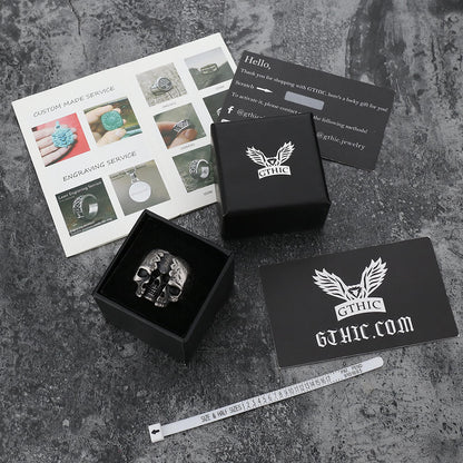 Two-face Stainless Steel Skull Ring
