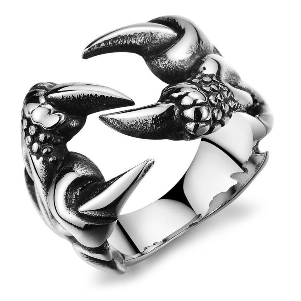Unique Dragon Claw Biker Ring for and / Alternative Stainless Steel Jewelry