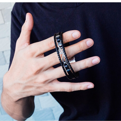 Unique Musical Symbol Bracelets / Pu Leather Bracelets / Punk Rock Rope Bangles