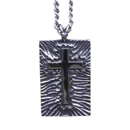 Pendant of Death With Cross Skeleton and Skull / Jewelry Stainless Steel