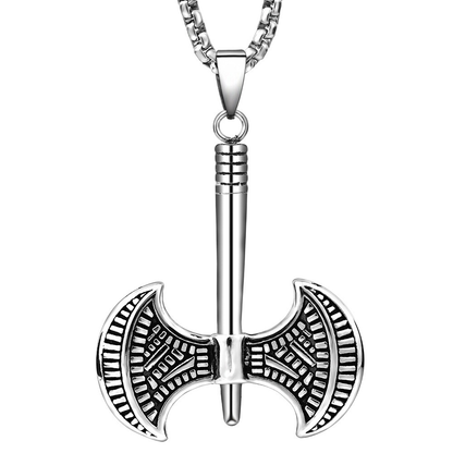 Pendant Viking Tomahawk / Handmade Stainless Steel Punk Necklace